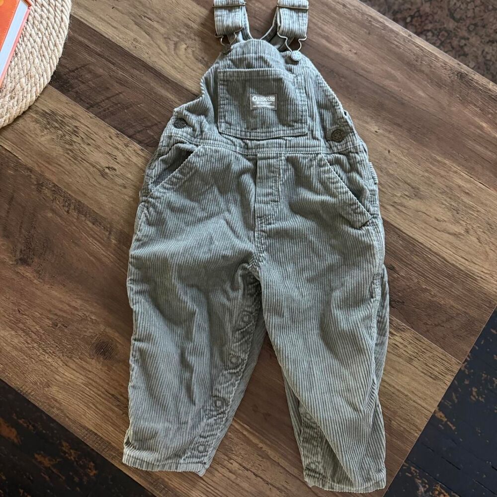 OshKosh B'gosh gray corduroy cotton overalls